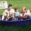 Rub-a-dub-dub 3 dorks in a tub.  Why did they come to my little pool when Joe was the only one in the big pool?  <br><div class='photoDatesPopup'><br>from Emily's Photos taken 7/16/2006 and posted 8/21/2006</div>