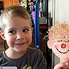 Emo's first craft from preschool this year.  He said it looks just like him.<br><div class='photoDatesPopup'><br>from Emerson's Photos taken 8/19/2015 and posted 11/1/2015</div>